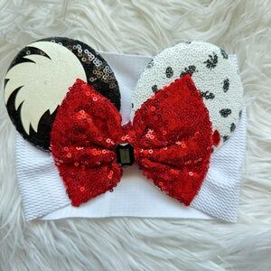 Dalmatian Baby Minnie Mouse Headband- Mouse headband- Baby Disney - Toddler
